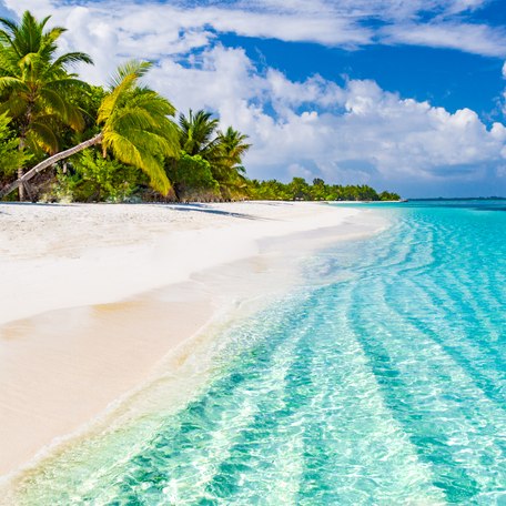 Deserted beach in the Bahamas